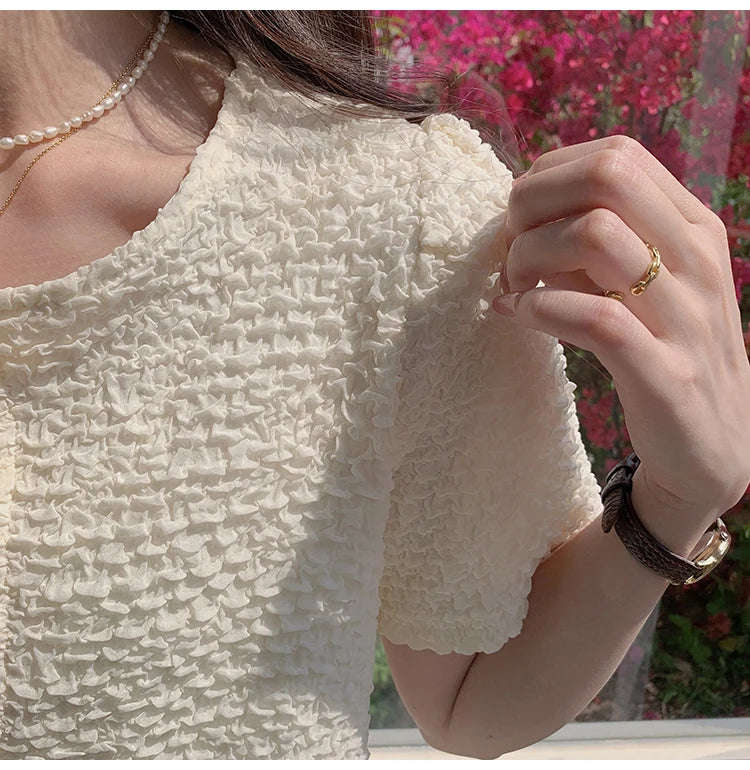 Romantic Textured Blouse