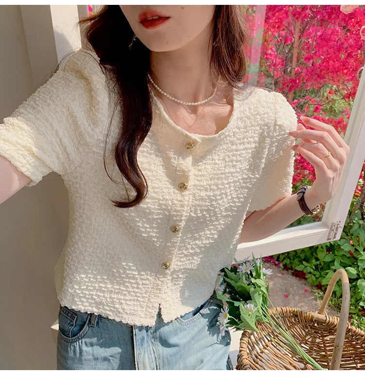 Romantic Textured Blouse