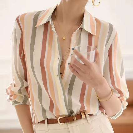 Striped Elegance Blouse