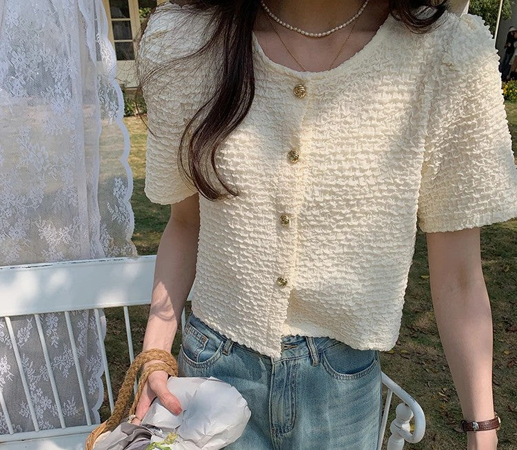 Romantic Textured Blouse